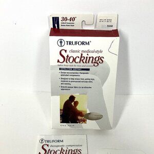 Truform 20-30 Below Knee Compression Stockings, Closed Toe, Beige, 3X, # 8865-3L